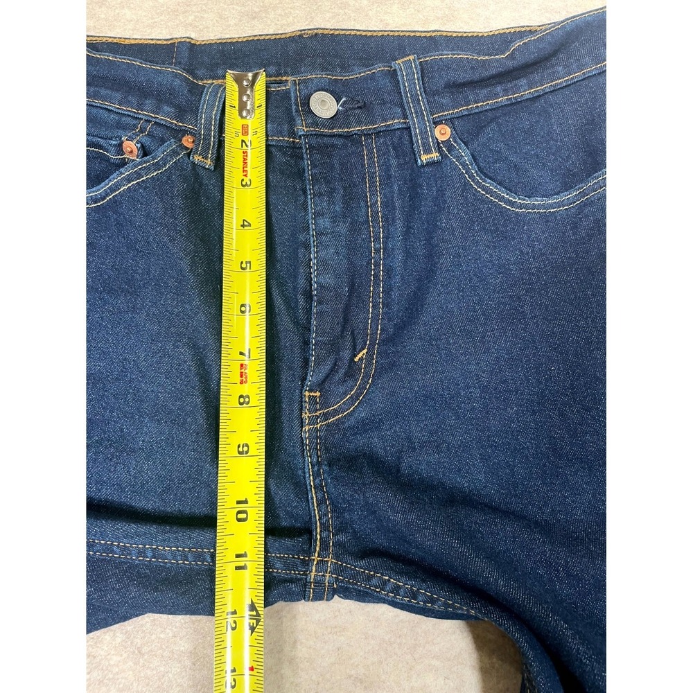 Levi's 505 Regular Jeans Mens 32x30 Blue Denim Cotton Mid Rise Straight Leg - Picture 12 of 16